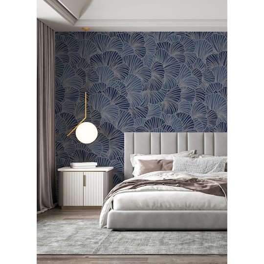 Katie Hunt Royal Blue Petals Wall Mural